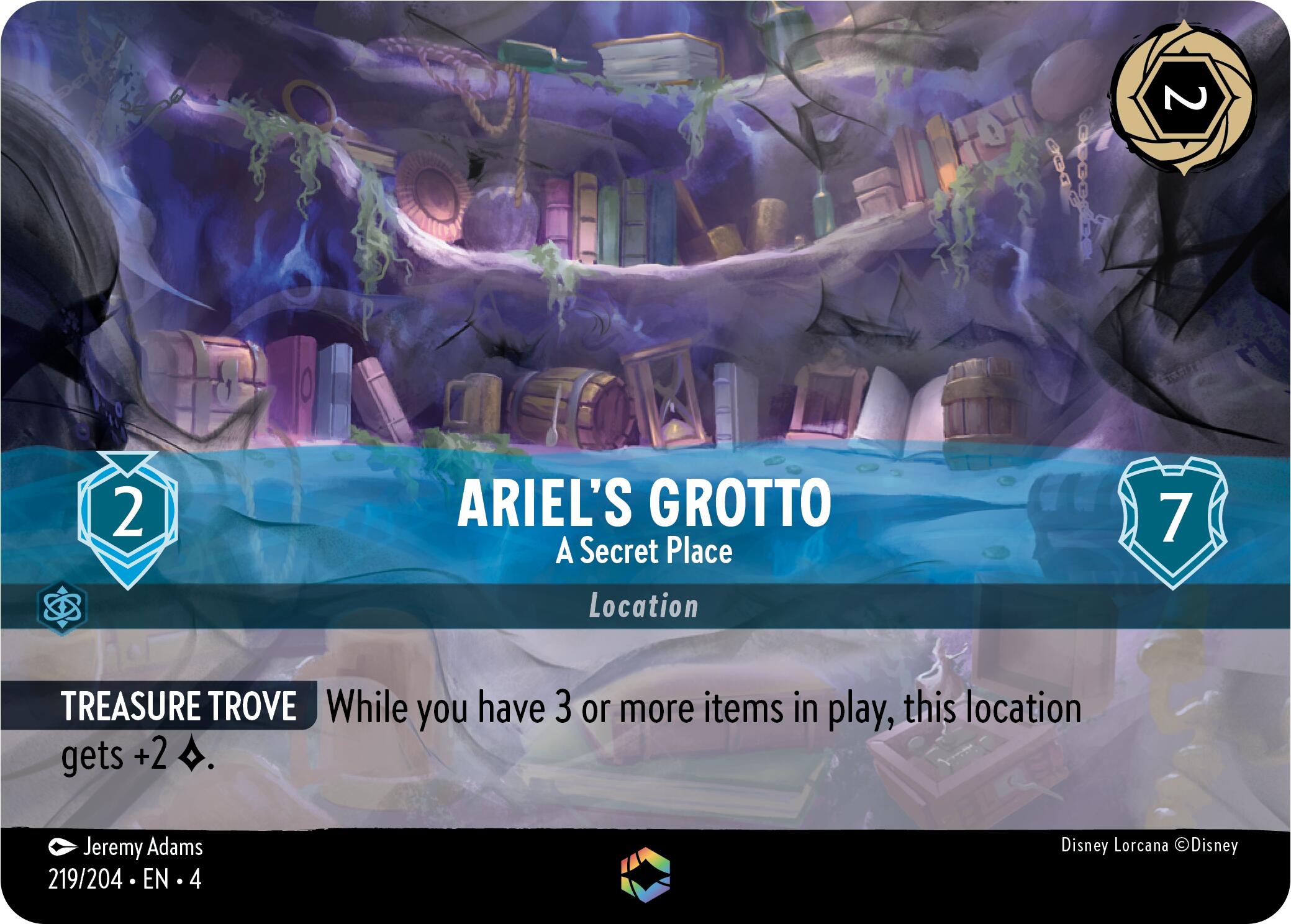 Ariel's Grotto - A Secret Place (Enchanted) (219/204) [Ursula's Return] | Tabernacle Games