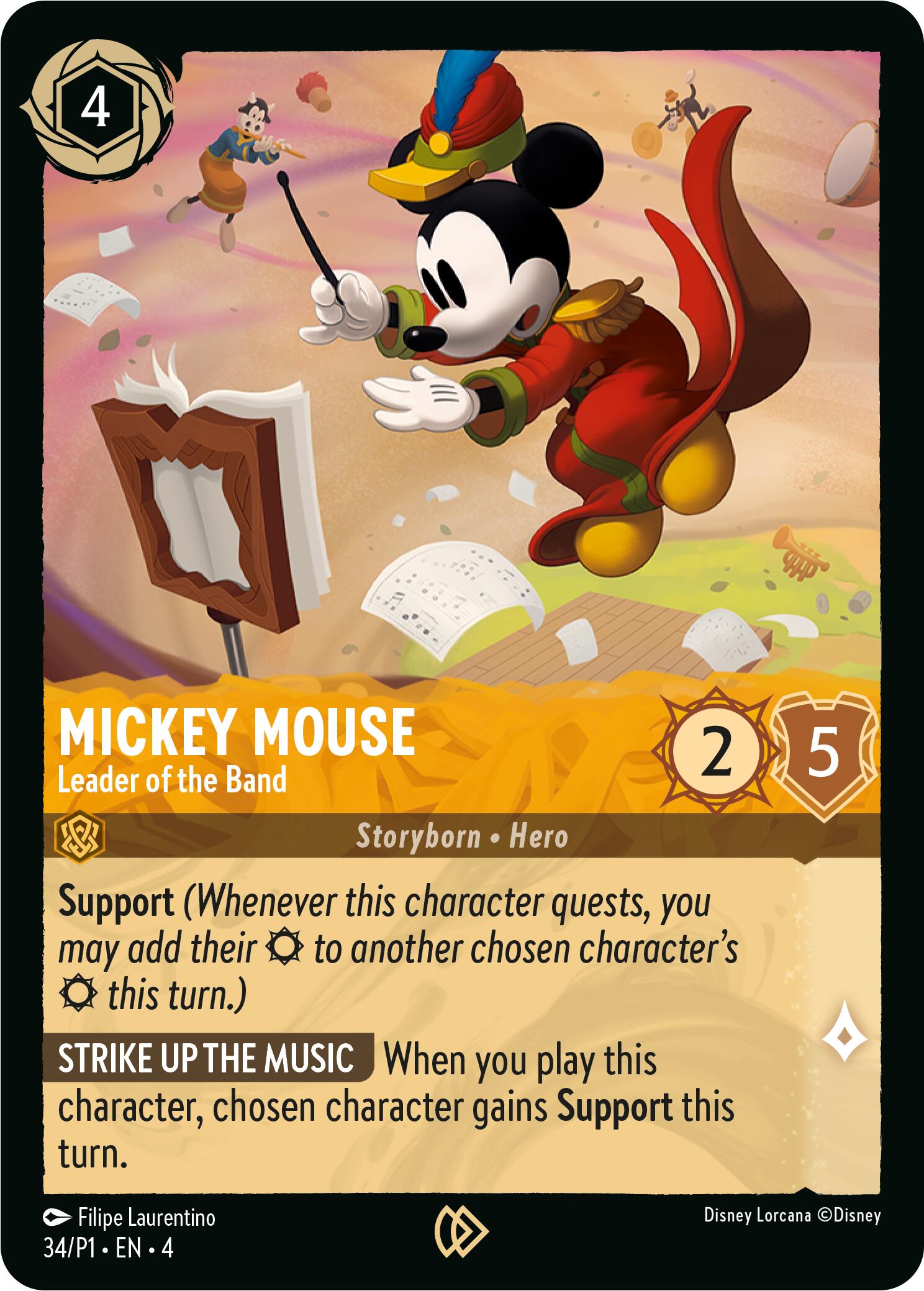 Mickey Mouse - Leader of the Band (34) [Promo Cards] | Tabernacle Games