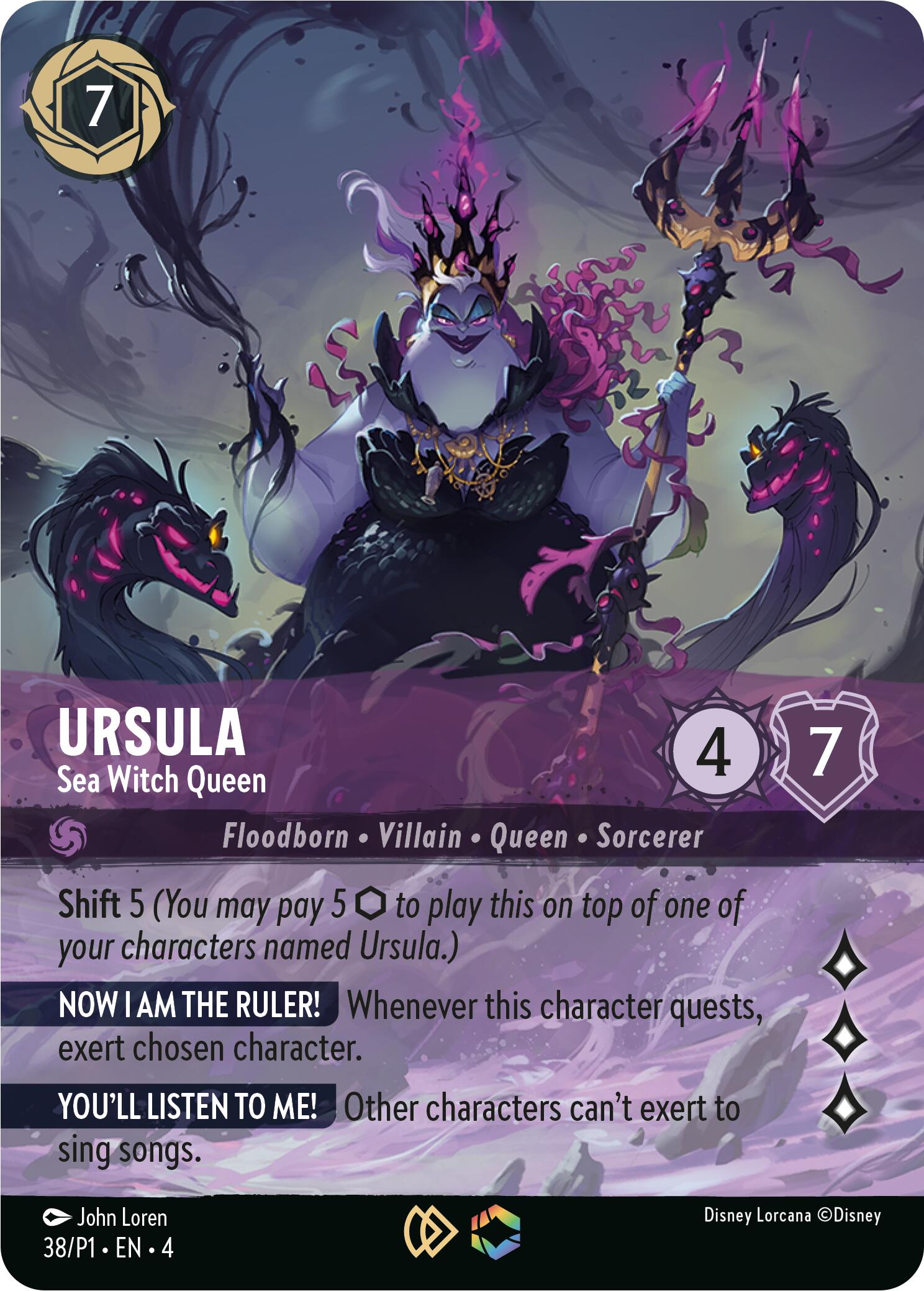 Ursula - Sea Witch Queen (Store Championship) (38) [Promo Cards] | Tabernacle Games
