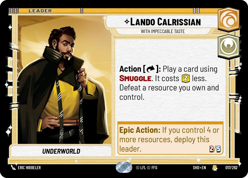 Lando Calrissian - With Impeccable Taste (017/262) [Shadows of the Galaxy] | Tabernacle Games