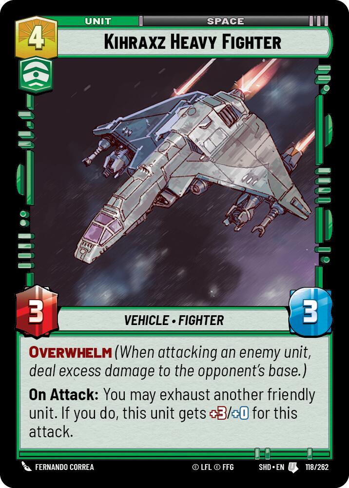 Kihraxz Heavy Fighter (118/262) [Shadows of the Galaxy] | Tabernacle Games