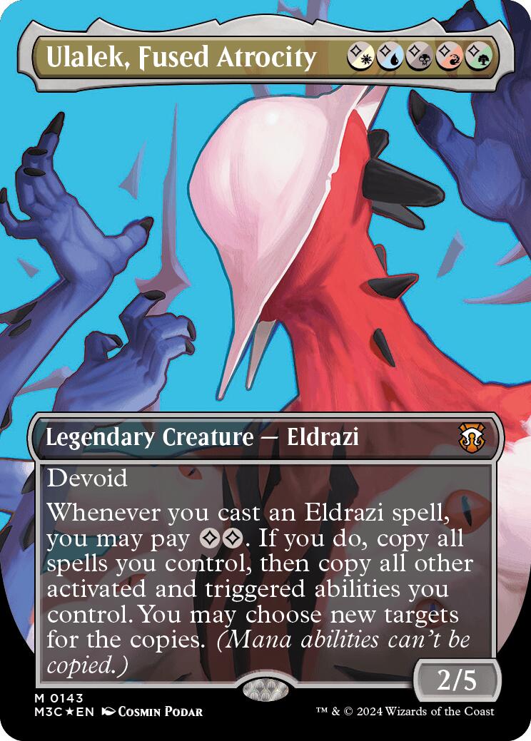 Ulalek, Fused Atrocity (Borderless) (Ripple Foil) [Modern Horizons 3 Commander] | Tabernacle Games