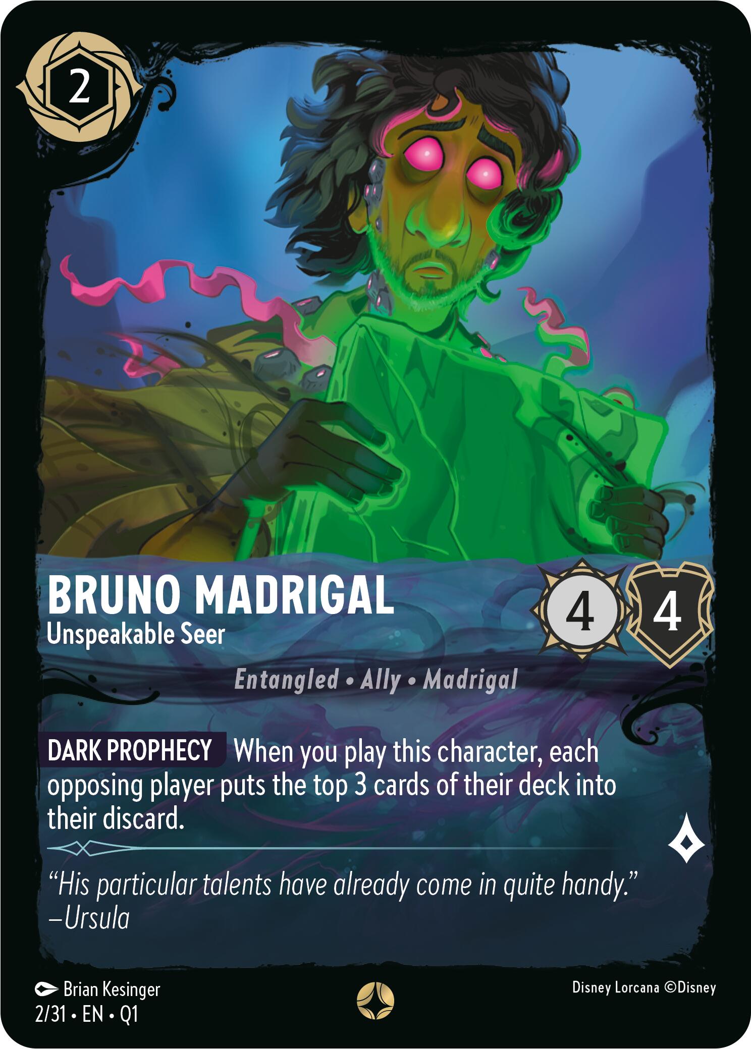 Bruno Madrigal - Unspeakable Seer (2/31) [Illumineer's Quest: Deep Trouble] | Tabernacle Games