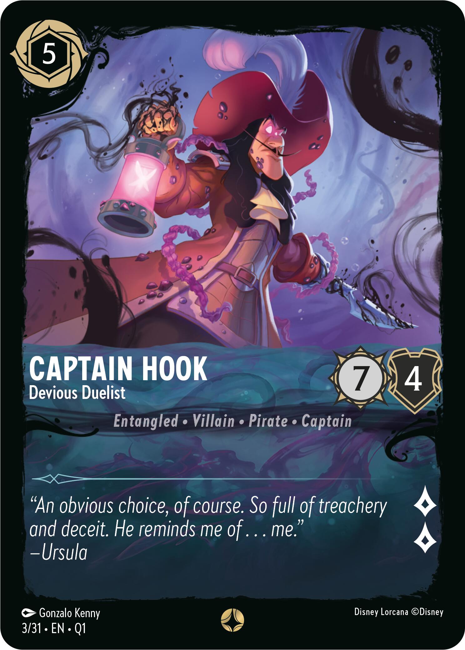 Captain Hook - Devious Duelist (3/31) [Illumineer's Quest: Deep Trouble] | Tabernacle Games