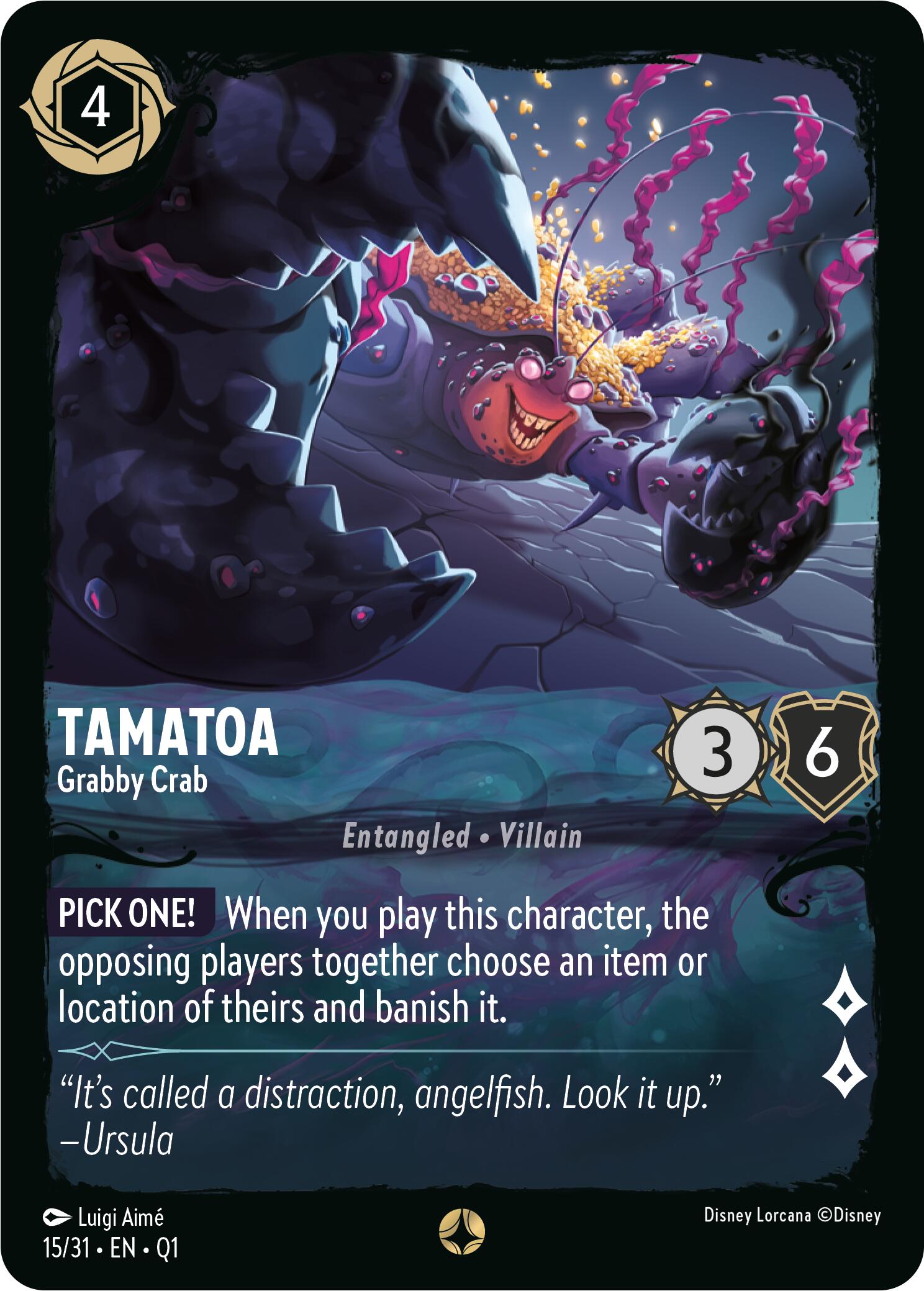 Tamatoa - Grabby Crab (15/31) [Illumineer's Quest: Deep Trouble] | Tabernacle Games