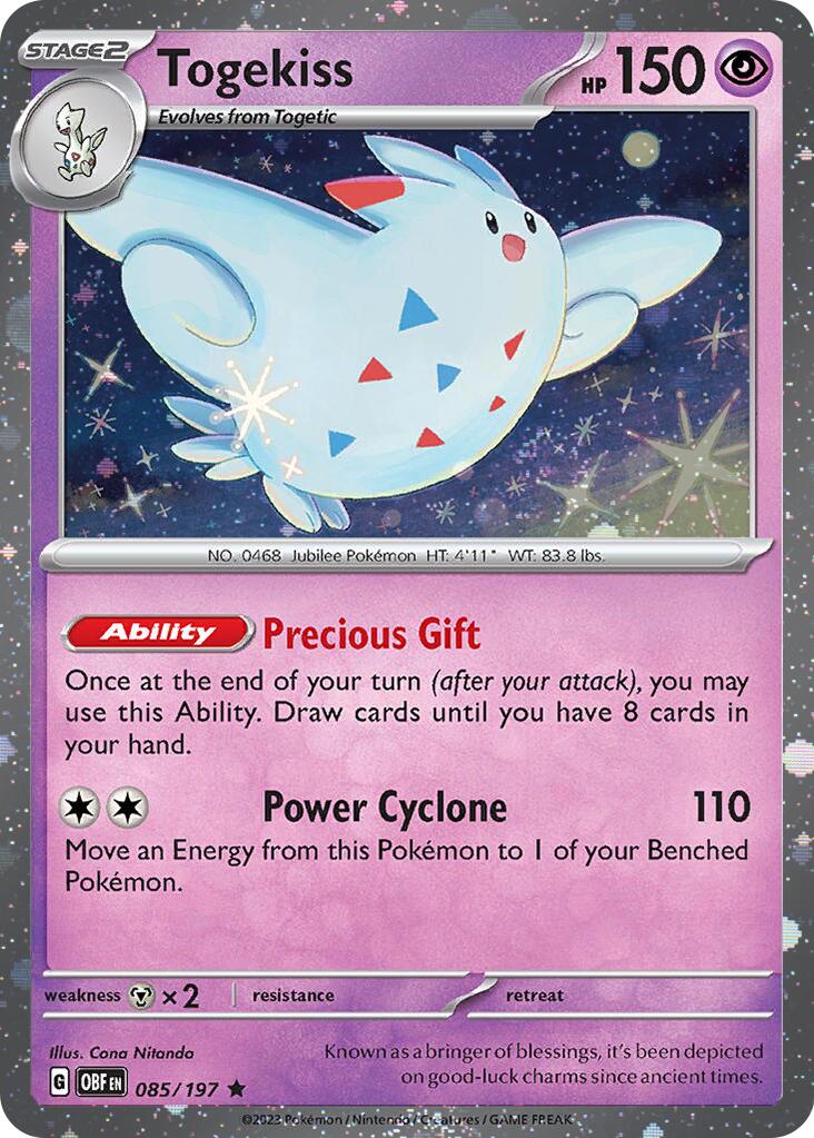 Togekiss (085/197) (Cosmos Holo) [Scarlet & Violet: Obsidian Flames] | Tabernacle Games