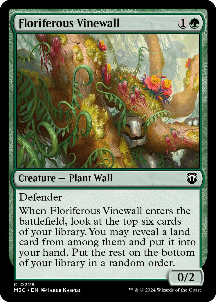 Floriferous Vinewall [Modern Horizons 3 Commander] | Tabernacle Games