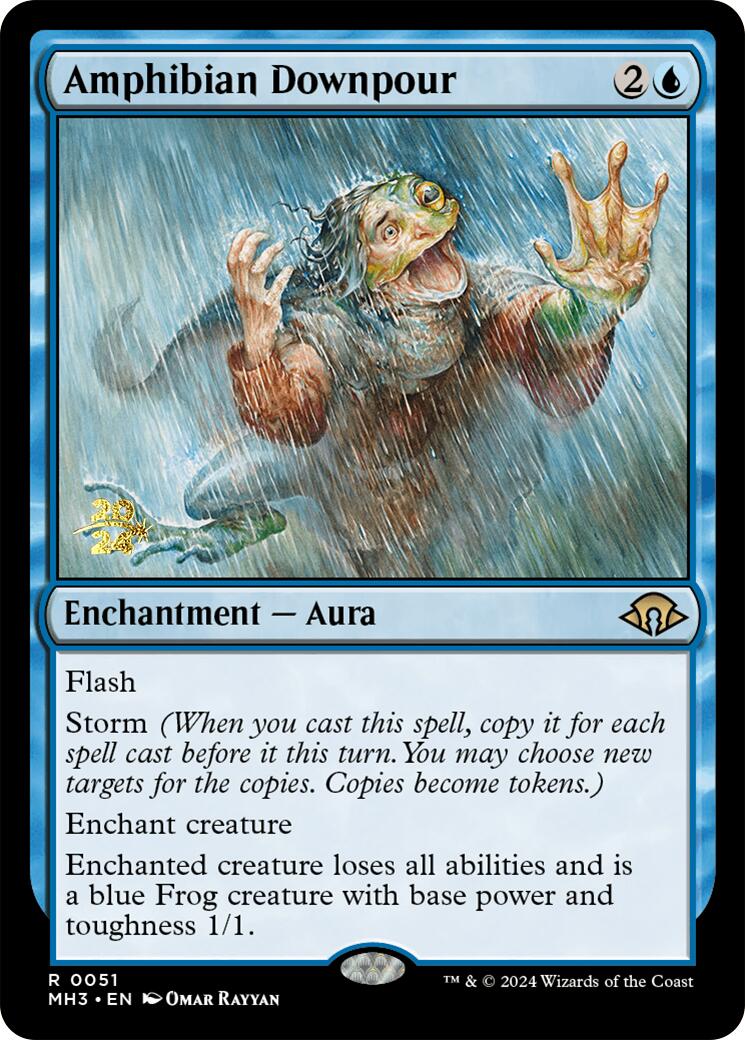 Amphibian Downpour [Modern Horizons 3 Prerelease Promos] | Tabernacle Games