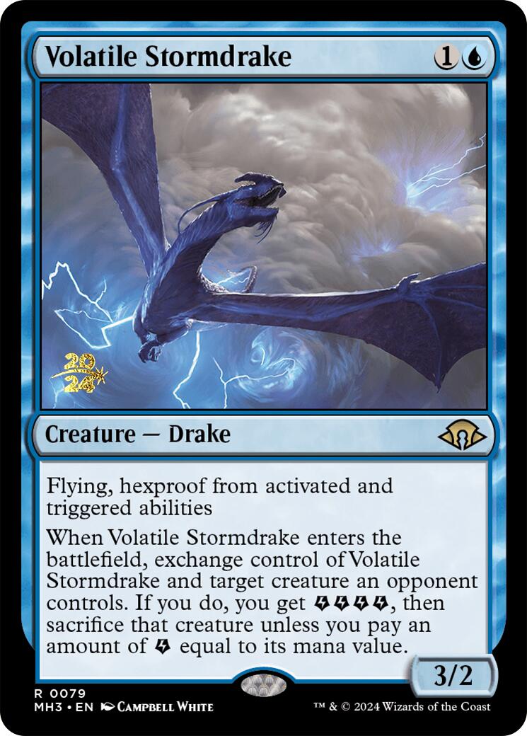 Volatile Stormdrake [Modern Horizons 3 Prerelease Promos] | Tabernacle Games