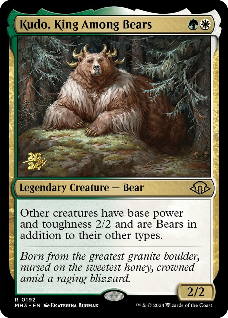 Kudo, King Among Bears [Modern Horizons 3 Prerelease Promos] | Tabernacle Games