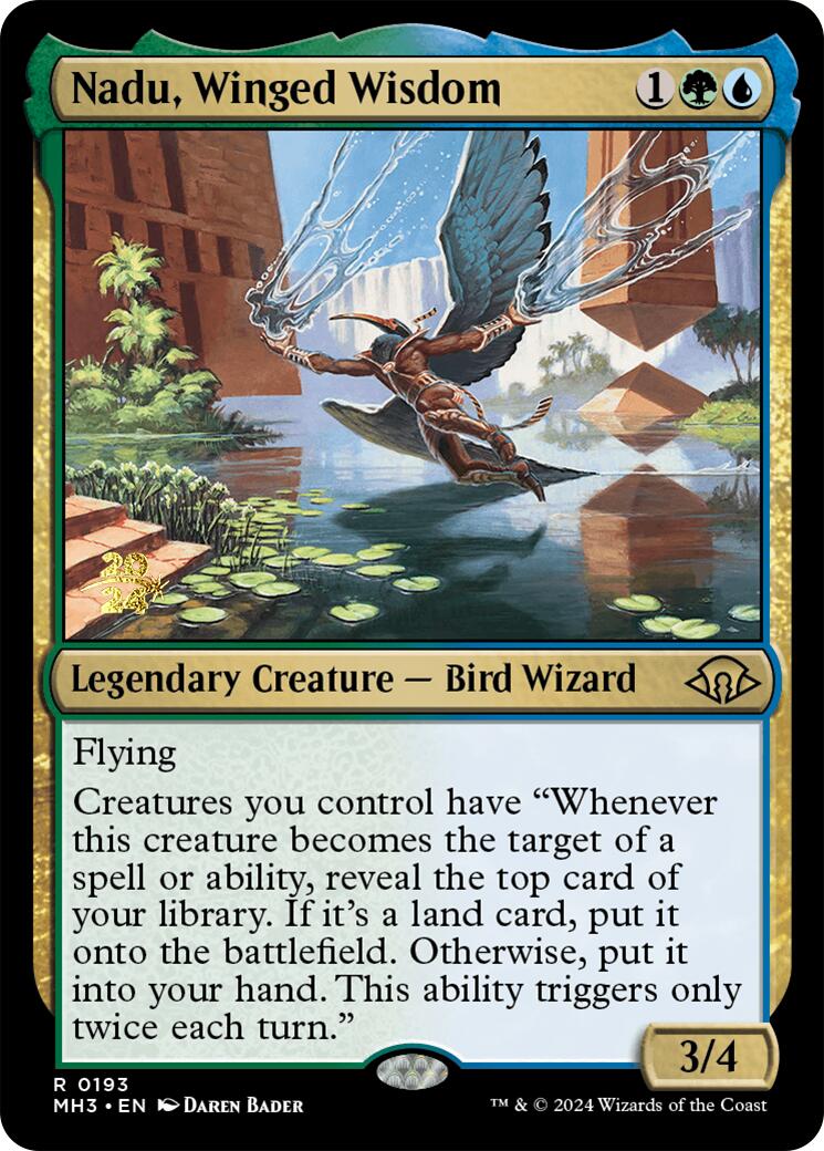 Nadu, Winged Wisdom [Modern Horizons 3 Prerelease Promos] | Tabernacle Games