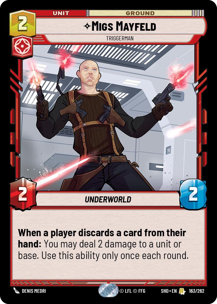 Migs Mayfeld - Triggerman (163/262) [Shadows of the Galaxy] | Tabernacle Games