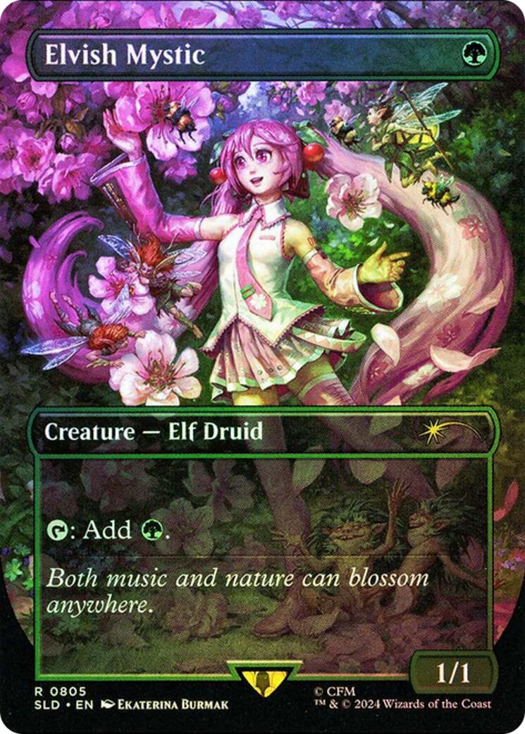 Elvish Mystic (0805 - Japanese Rainbow Foil) [Secret Lair Drop Series] | Tabernacle Games