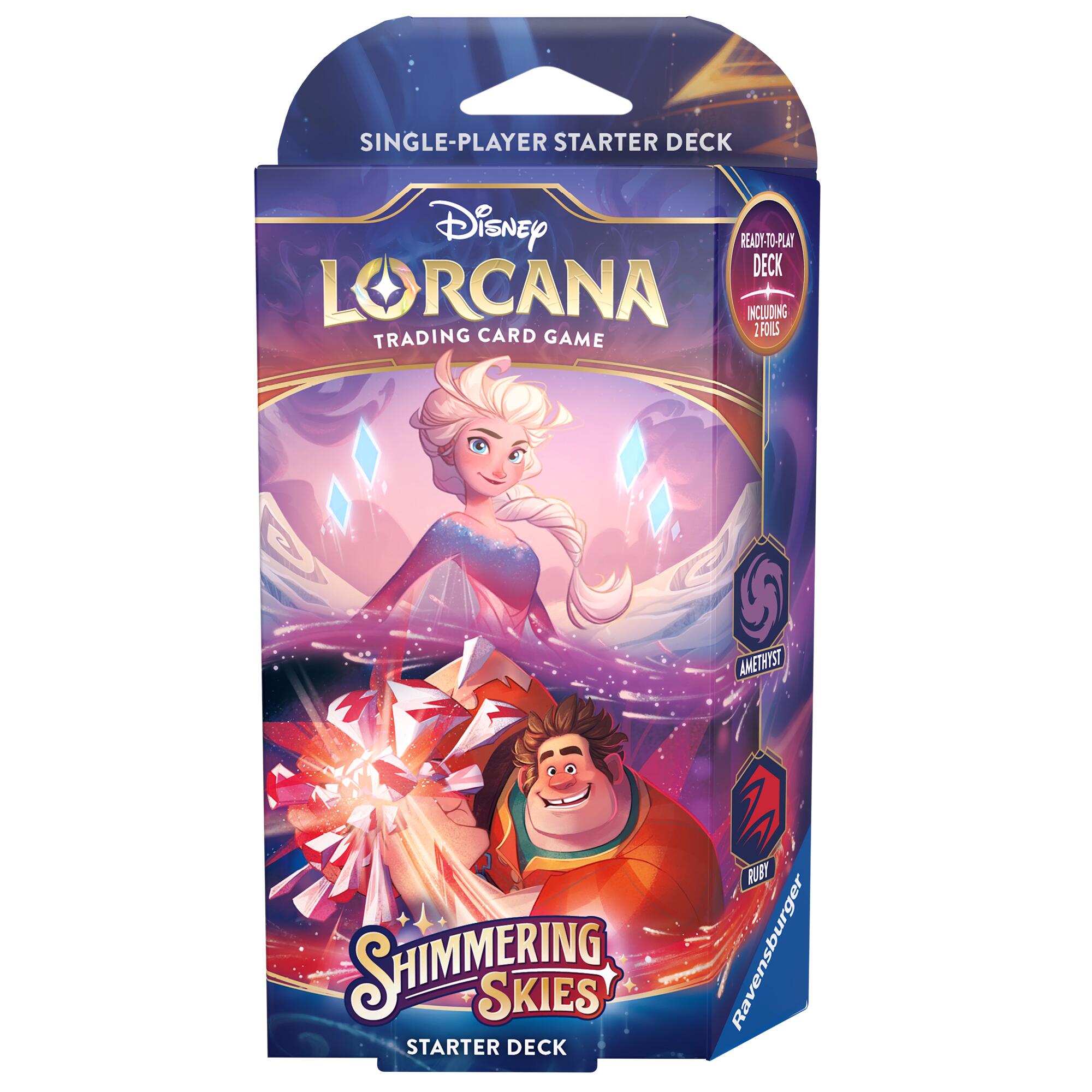 Disney Lorcana: Shimmering Skies - Starter Deck (Amethyst & Ruby) | Tabernacle Games