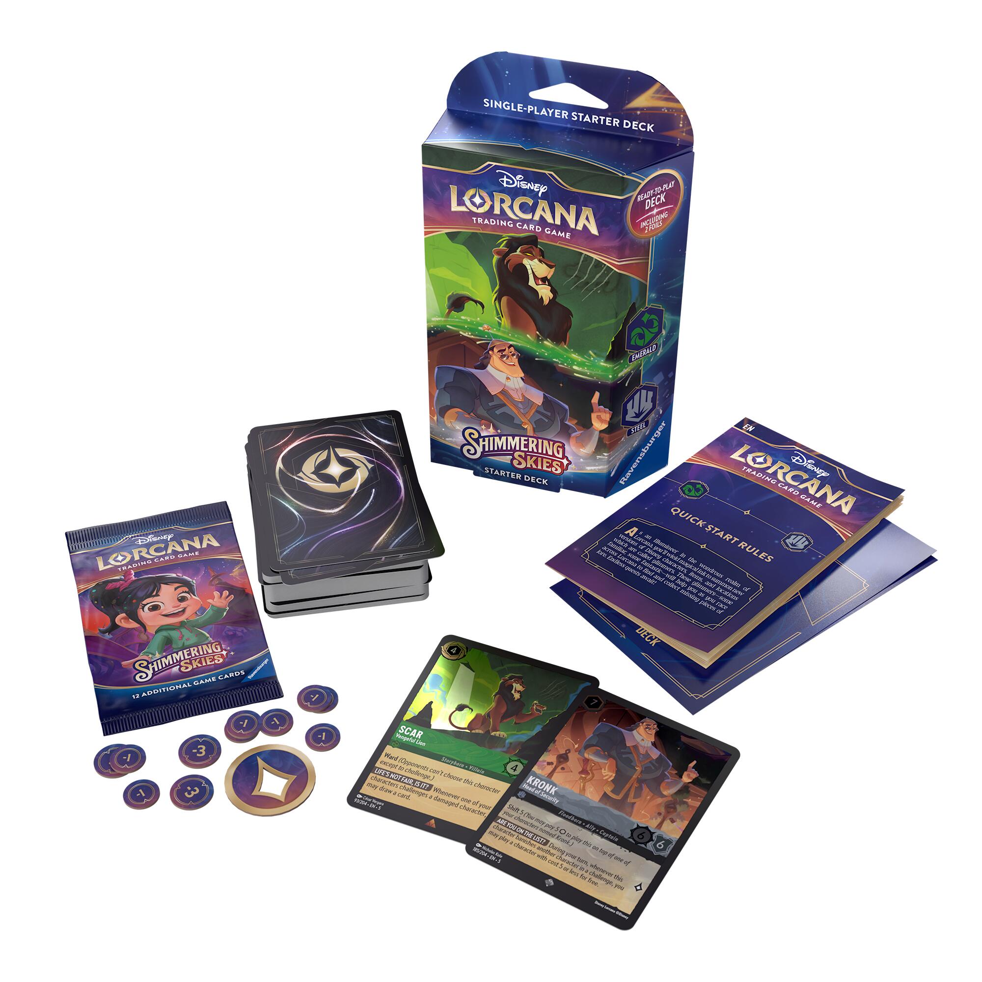 Disney Lorcana: Shimmering Skies - Starter Deck (Emerald & Steel) | Tabernacle Games