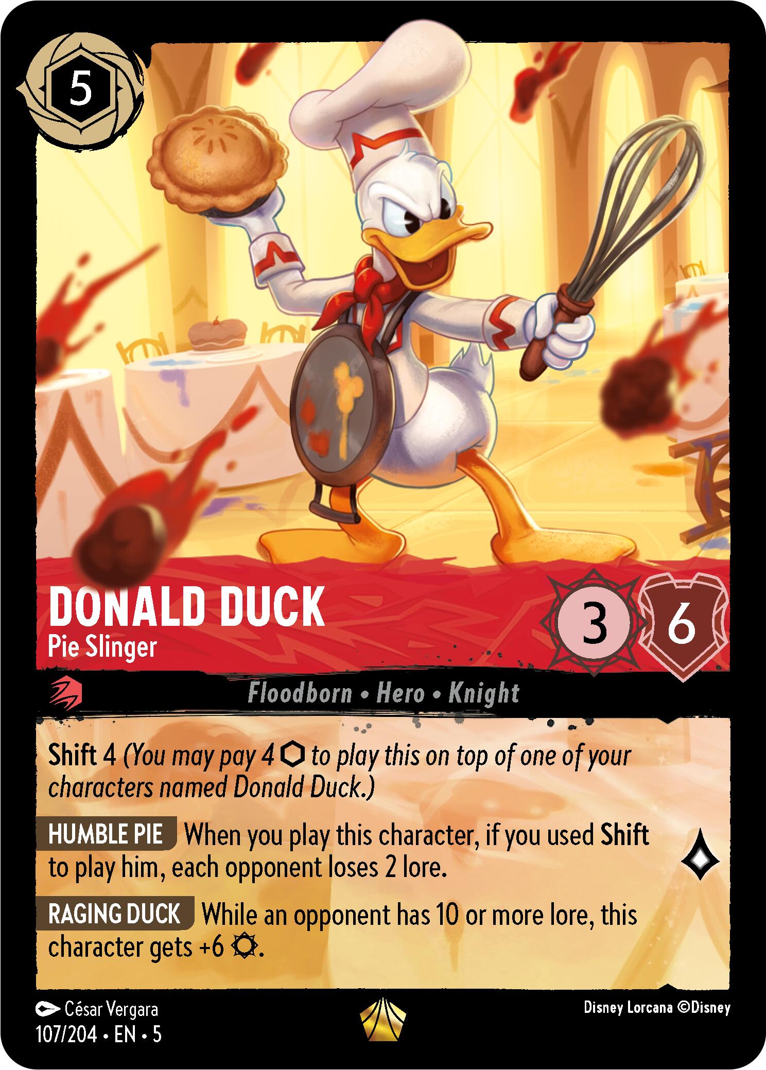 Donald Duck - Pie Slinger (107/204) [Shimmering Skies] | Tabernacle Games
