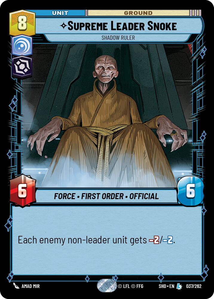 Supreme Leader Snoke - Shadow Ruler (037/262) [Shadows of the Galaxy] | Tabernacle Games