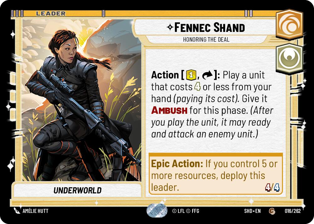 Fennec Shand - Honoring the Deal (016/262) [Shadows of the Galaxy] | Tabernacle Games