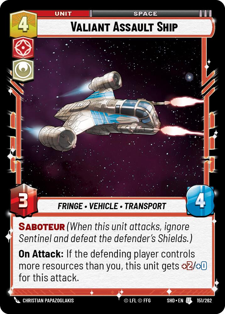 Valiant Assault Ship (151/262) [Shadows of the Galaxy] | Tabernacle Games