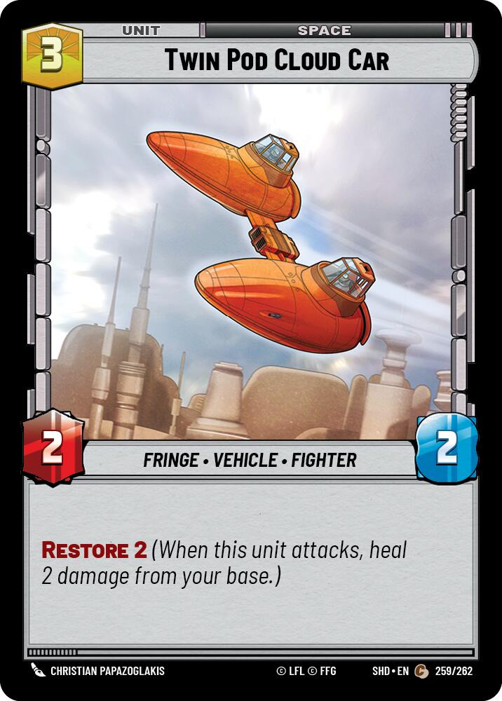 Twin Pod Cloud Car (259/262) [Shadows of the Galaxy] | Tabernacle Games
