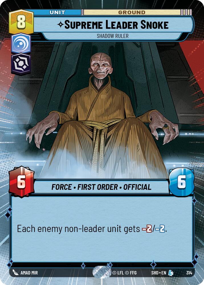 Supreme Leader Snoke - Shadow Ruler (Hyperspace) (314) [Shadows of the Galaxy] | Tabernacle Games
