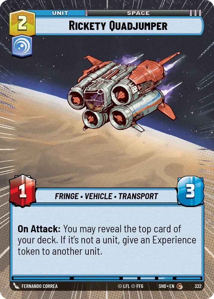 Rickety Quadjumper (Hyperspace) (332) [Shadows of the Galaxy] | Tabernacle Games