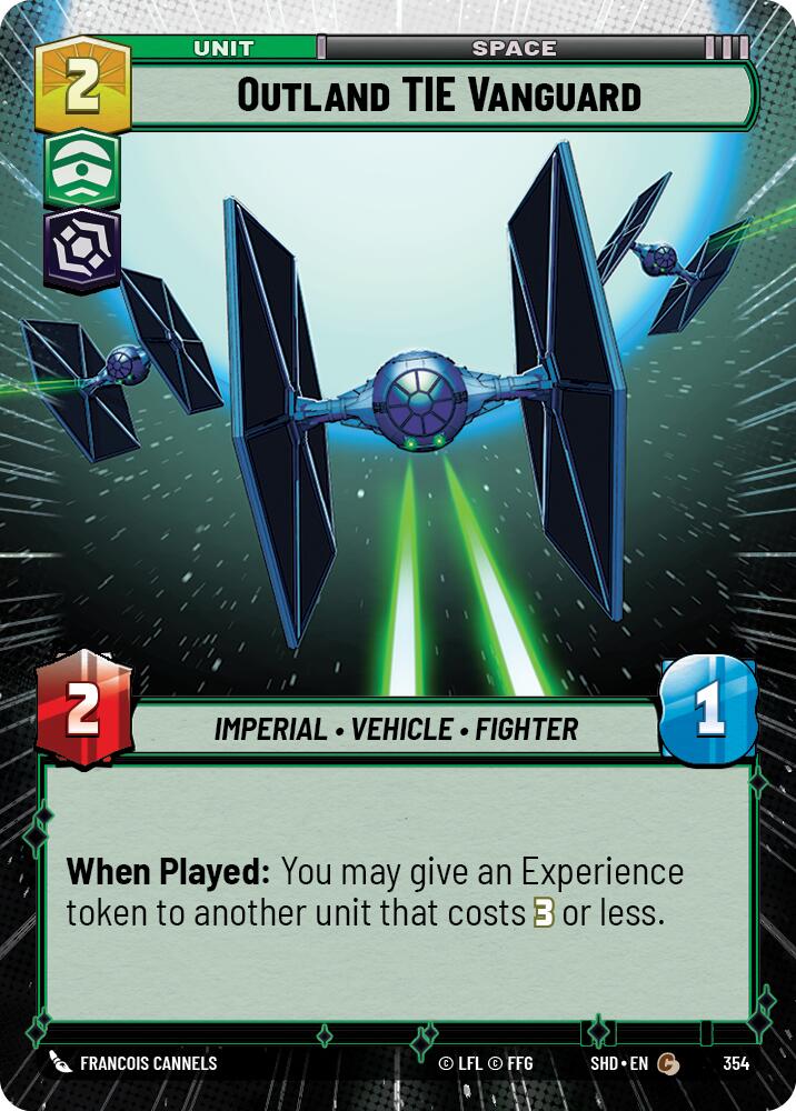 Outland TIE Vanguard (Hyperspace) (354) [Shadows of the Galaxy] | Tabernacle Games