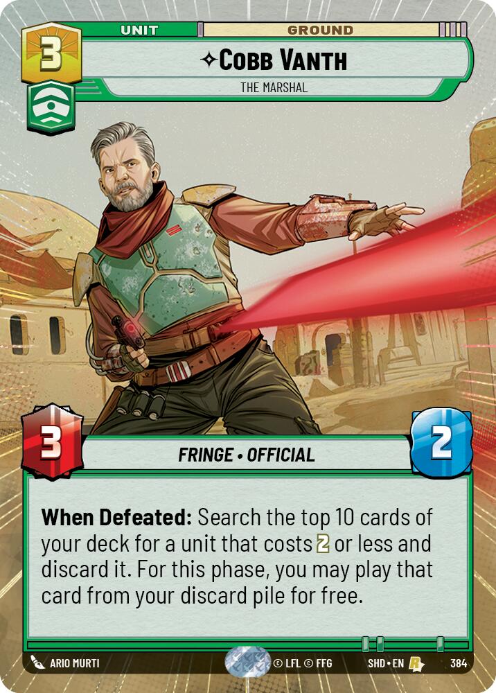 Cobb Vanth - The Marshal (Hyperspace) (384) [Shadows of the Galaxy] | Tabernacle Games