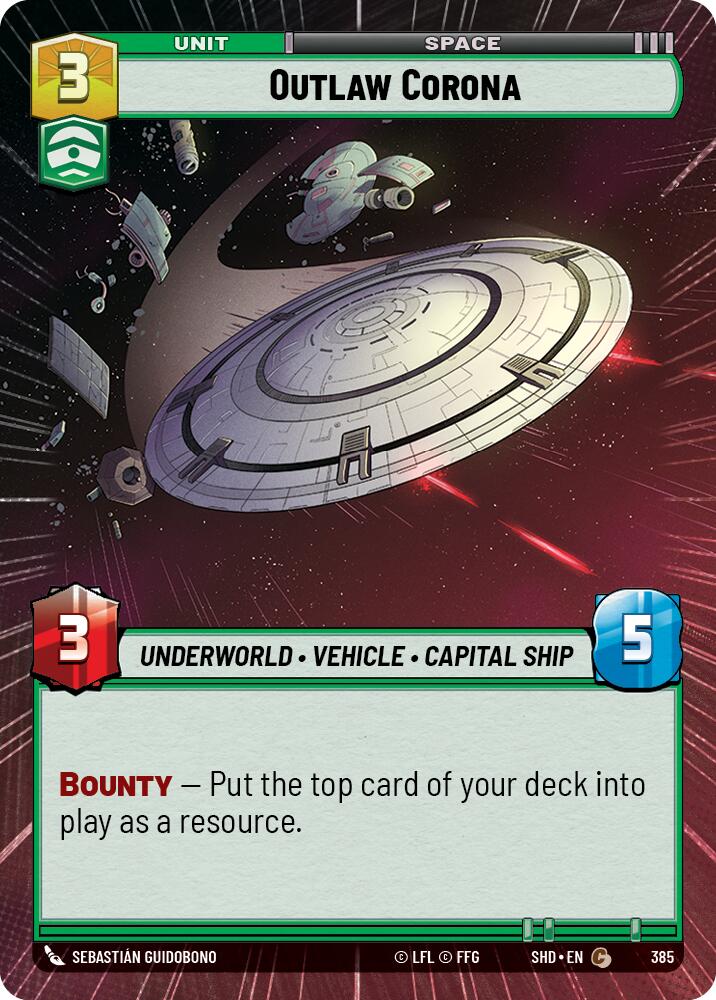 Outlaw Corona (Hyperspace) (385) [Shadows of the Galaxy] | Tabernacle Games