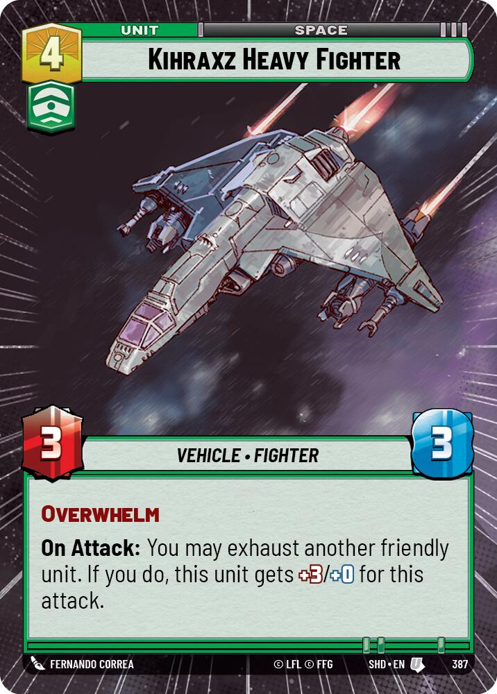 Kihraxz Heavy Fighter (Hyperspace) (387) [Shadows of the Galaxy] | Tabernacle Games