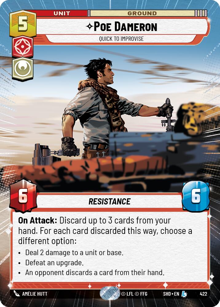 Poe Dameron - Quick to Improvise (Hyperspace) (422) [Shadows of the Galaxy] | Tabernacle Games
