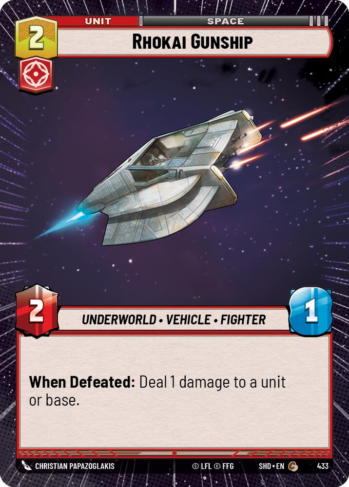 Rhokai Gunship (Hyperspace) (433) [Shadows of the Galaxy] | Tabernacle Games