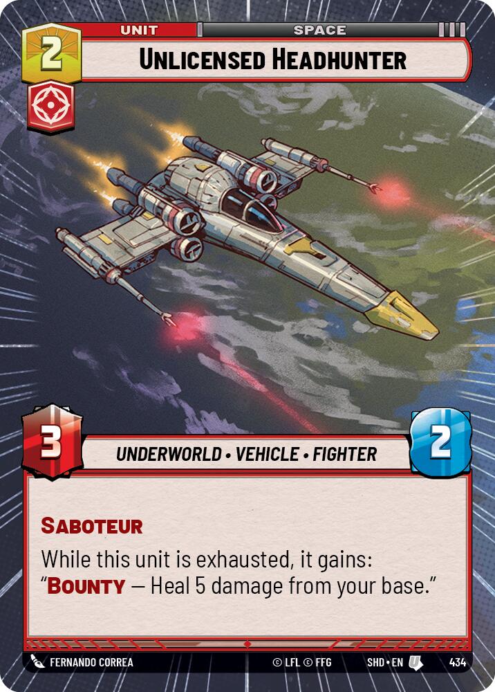 Unlicensed Headhunter (Hyperspace) (434) [Shadows of the Galaxy] | Tabernacle Games