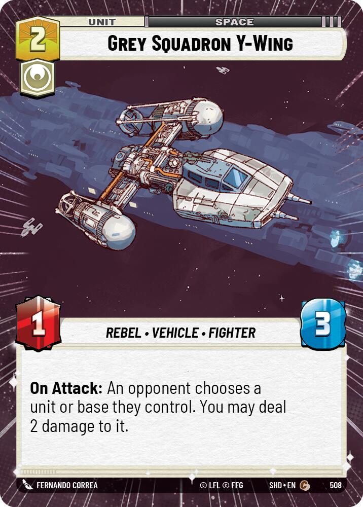Grey Squadron Y-Wing (Hyperspace) (508) [Shadows of the Galaxy] | Tabernacle Games
