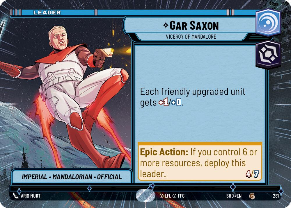 Gar Saxon - Viceroy of Mandalore (Hyperspace) (281) [Shadows of the Galaxy] | Tabernacle Games