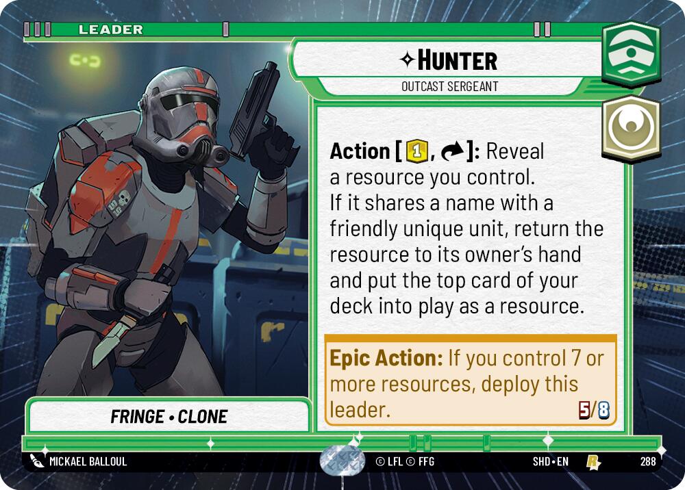 Hunter - Outcast Sergeant (Hyperspace) (288) [Shadows of the Galaxy] | Tabernacle Games