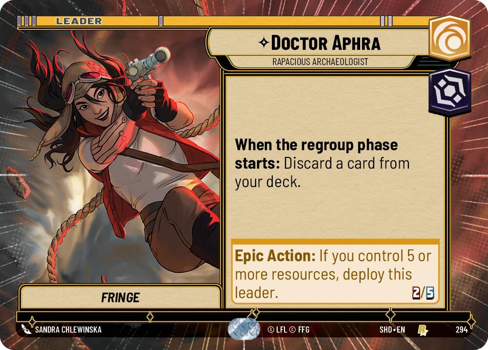 Doctor Aphra - Rapacious Archaeologist (Hyperspace) (294) [Shadows of the Galaxy] | Tabernacle Games