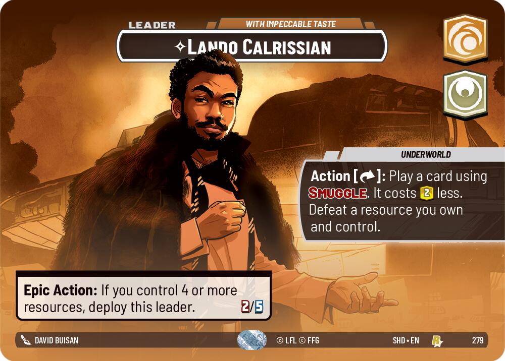 Lando Calrissian - With Impeccable Taste (Showcase) (279) [Shadows of the Galaxy] | Tabernacle Games