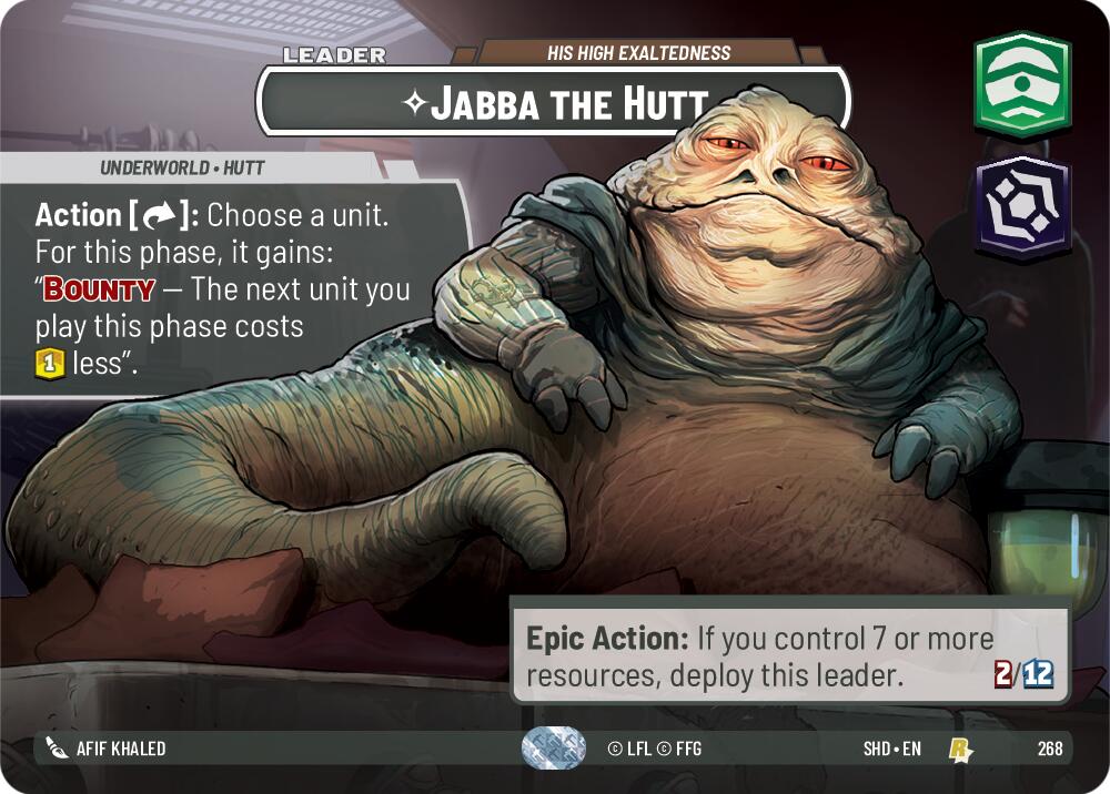 Jabba the Hutt - His High Exaltedness (Showcase) (268) [Shadows of the Galaxy] | Tabernacle Games