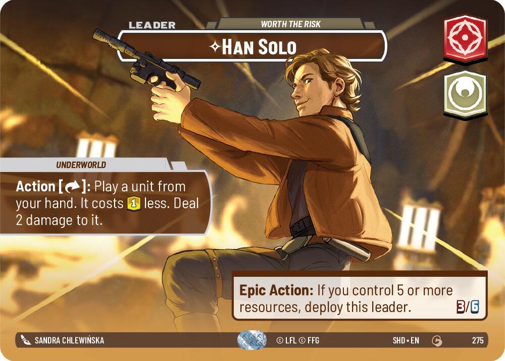 Han Solo - Worth the Risk (Showcase) (275) [Shadows of the Galaxy] | Tabernacle Games