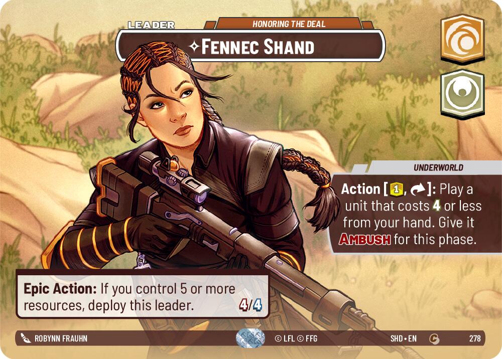 Fennec Shand - Honoring the Deal (Showcase) (278) [Shadows of the Galaxy] | Tabernacle Games