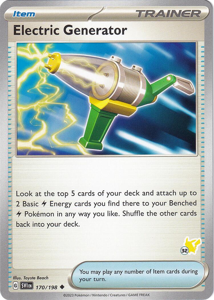 Electric Generator (170/198) (Pikachu Stamp #32) [Battle Academy 2024] | Tabernacle Games