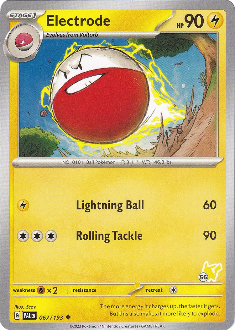 Electrode (067/193) (Pikachu Stamp #56) [Battle Academy 2024] | Tabernacle Games