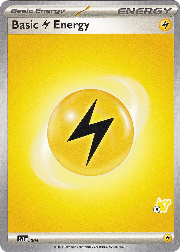 Basic Lightning Energy (004) (Pikachu Stamp #3) [Battle Academy 2024] | Tabernacle Games