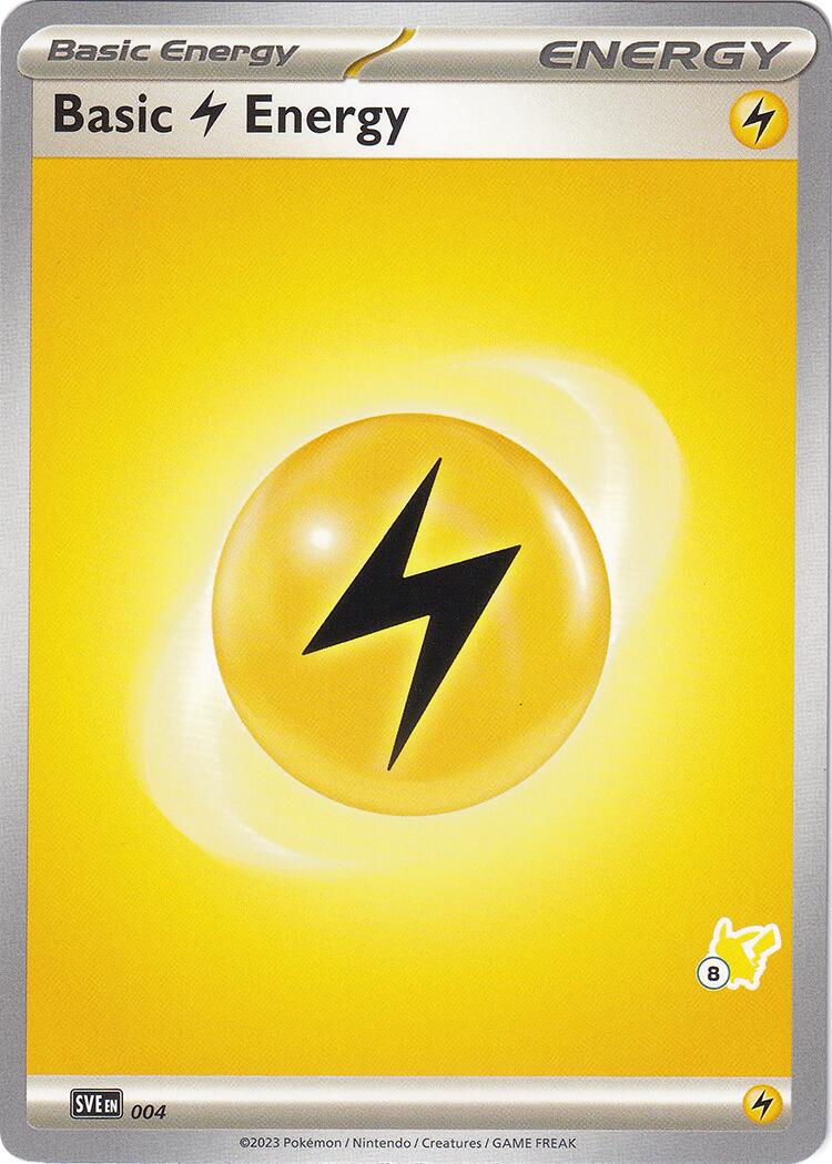 Basic Lightning Energy (004) (Pikachu Stamp #8) [Battle Academy 2024] | Tabernacle Games
