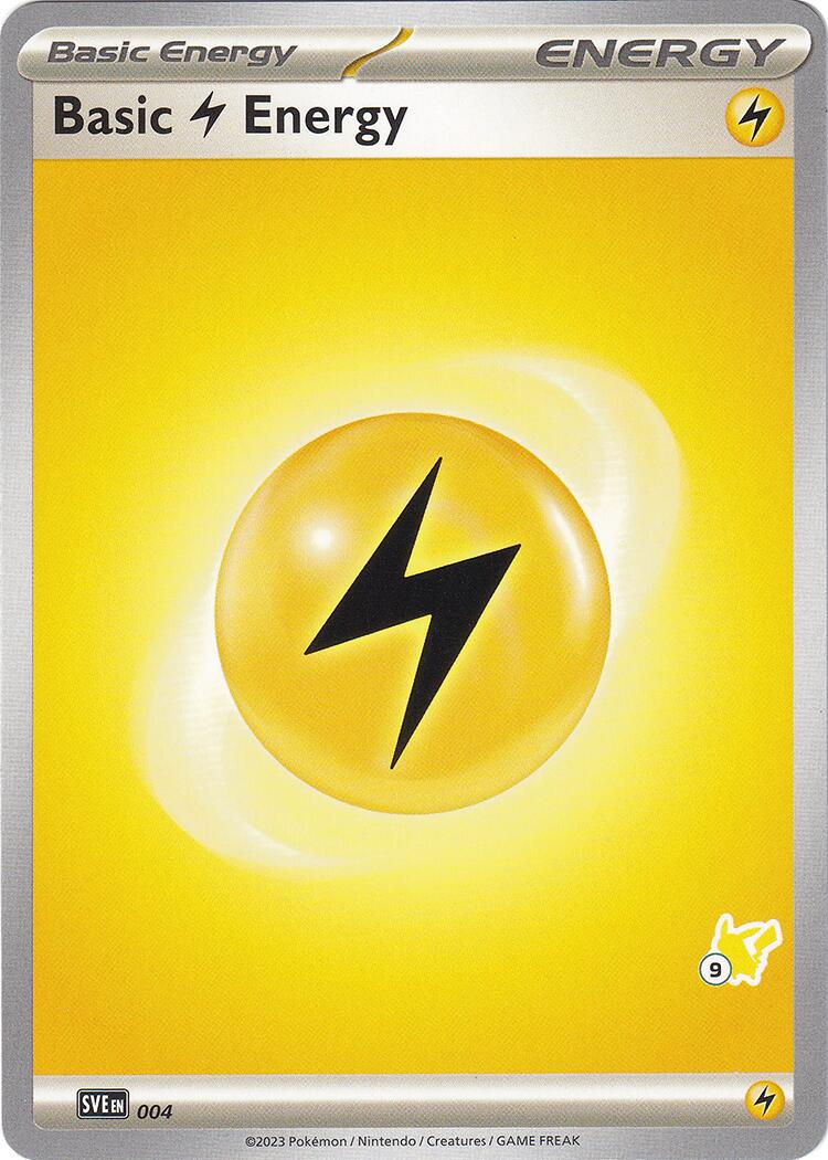 Basic Lightning Energy (004) (Pikachu Stamp #9) [Battle Academy 2024] | Tabernacle Games