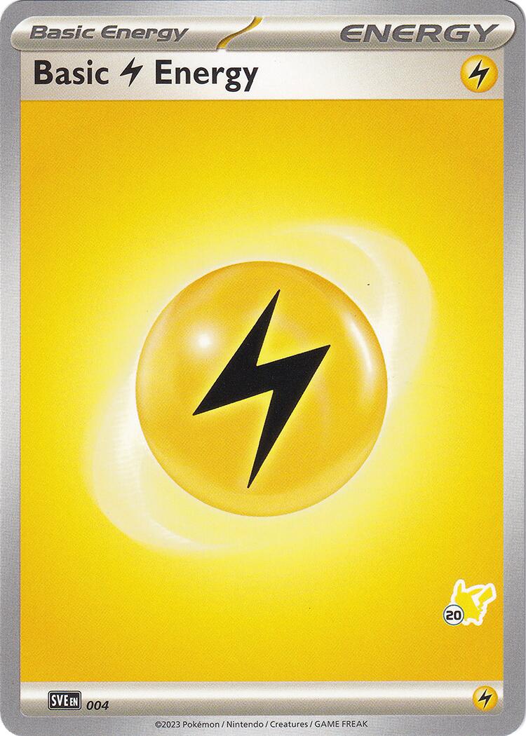 Basic Lightning Energy (004) (Pikachu Stamp #20) [Battle Academy 2024] | Tabernacle Games