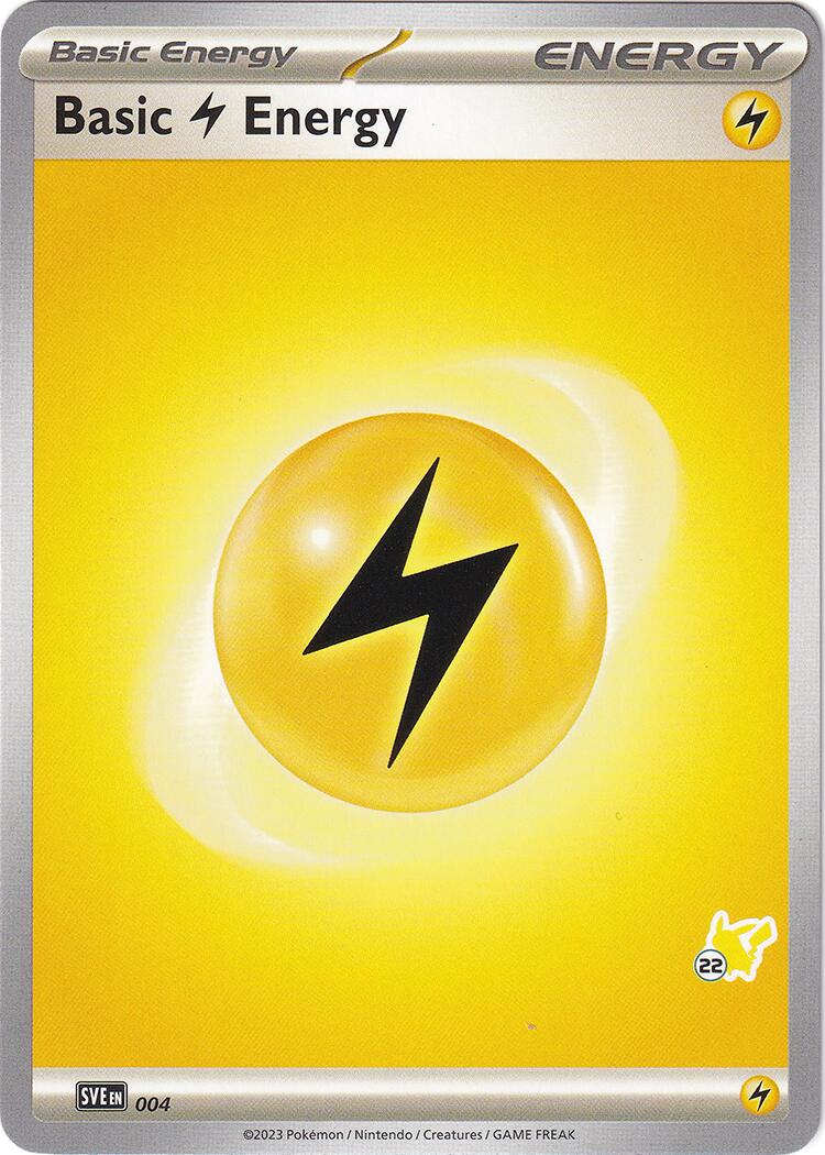 Basic Lightning Energy (004) (Pikachu Stamp #22) [Battle Academy 2024] | Tabernacle Games