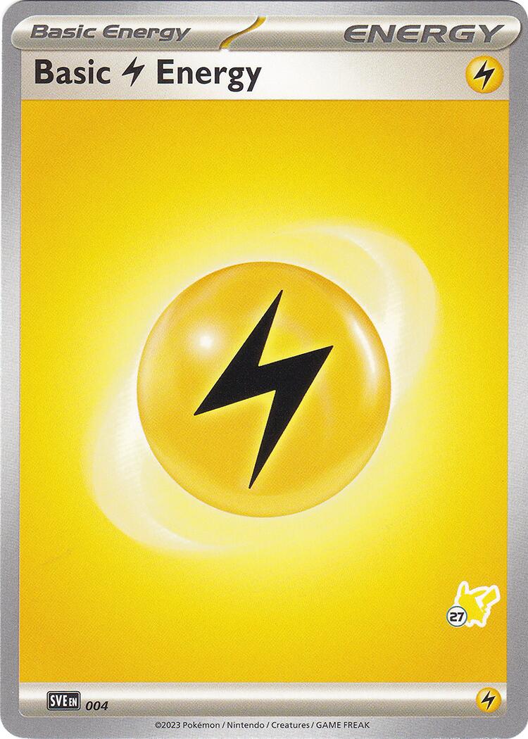 Basic Lightning Energy (004) (Pikachu Stamp #27) [Battle Academy 2024] | Tabernacle Games