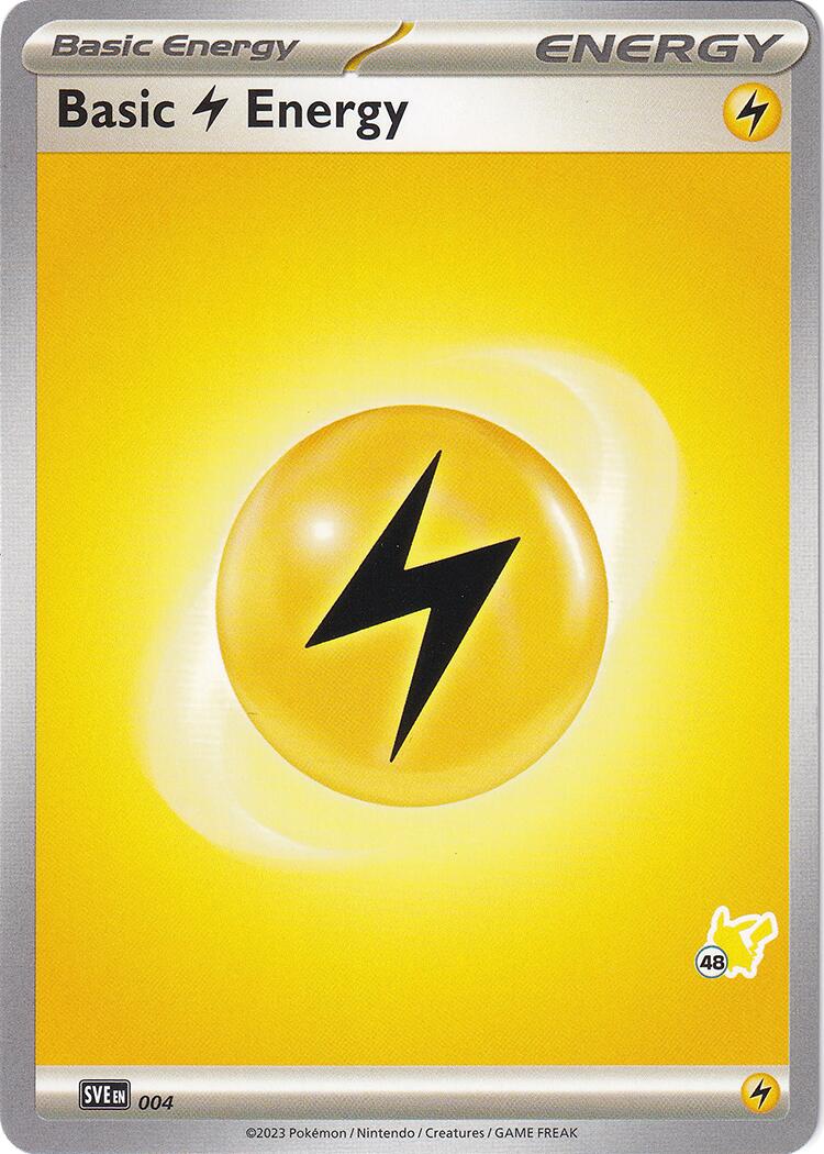Basic Lightning Energy (004) (Pikachu Stamp #48) [Battle Academy 2024] | Tabernacle Games